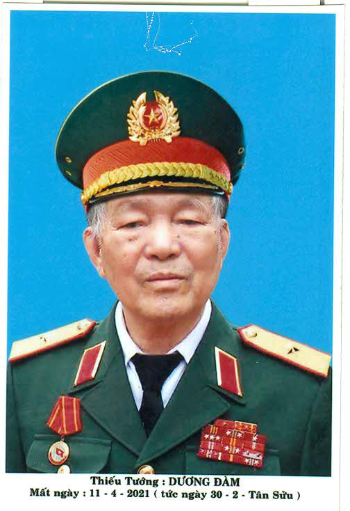 Đồng chí Thiếu tướng DƯƠNG ĐÀM từ trần
