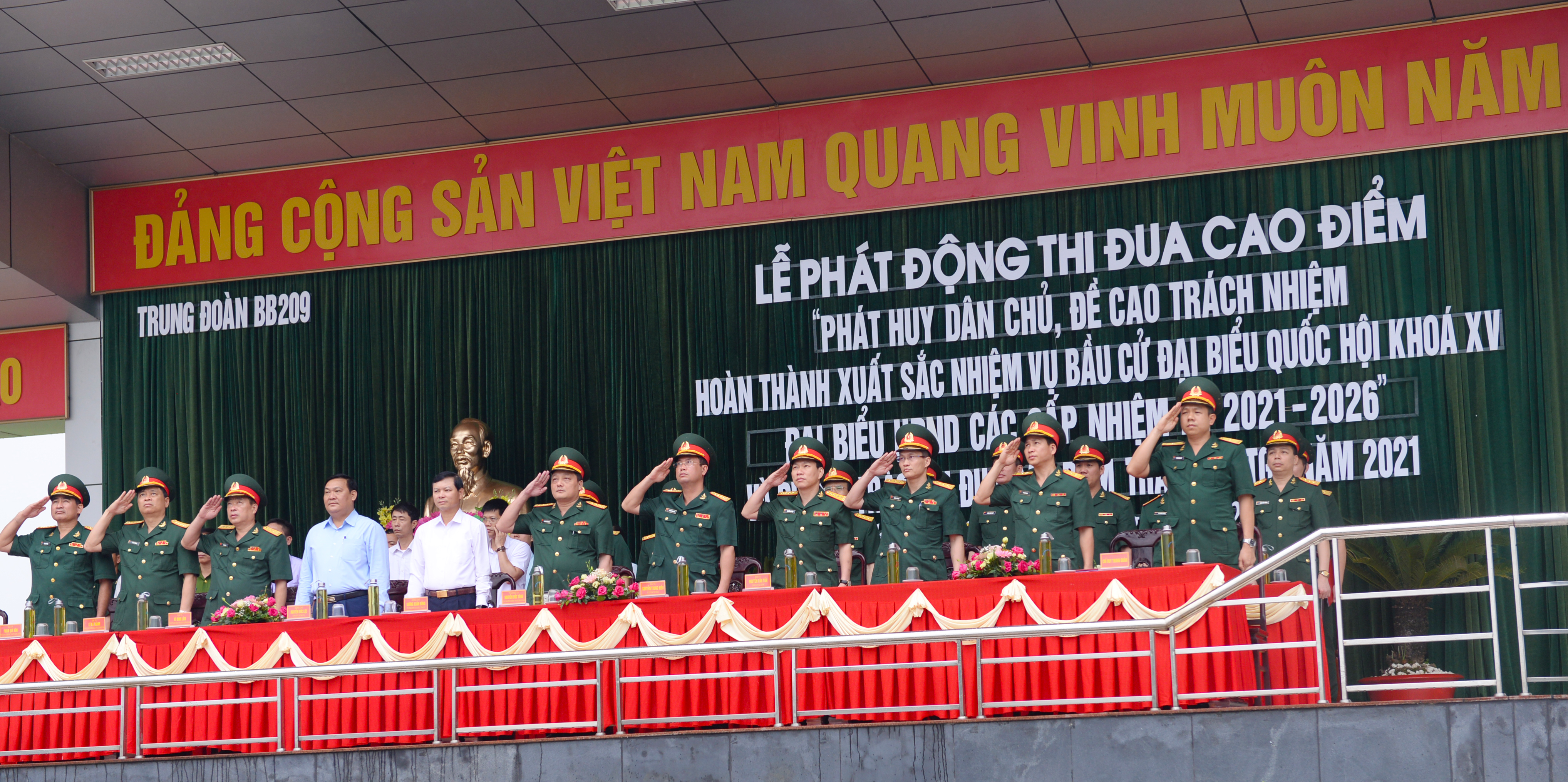 Trung đoàn bộ binh 209 (Sư đoàn 312) phát động thi đua chào mừng ngày bầu cử toàn quốc