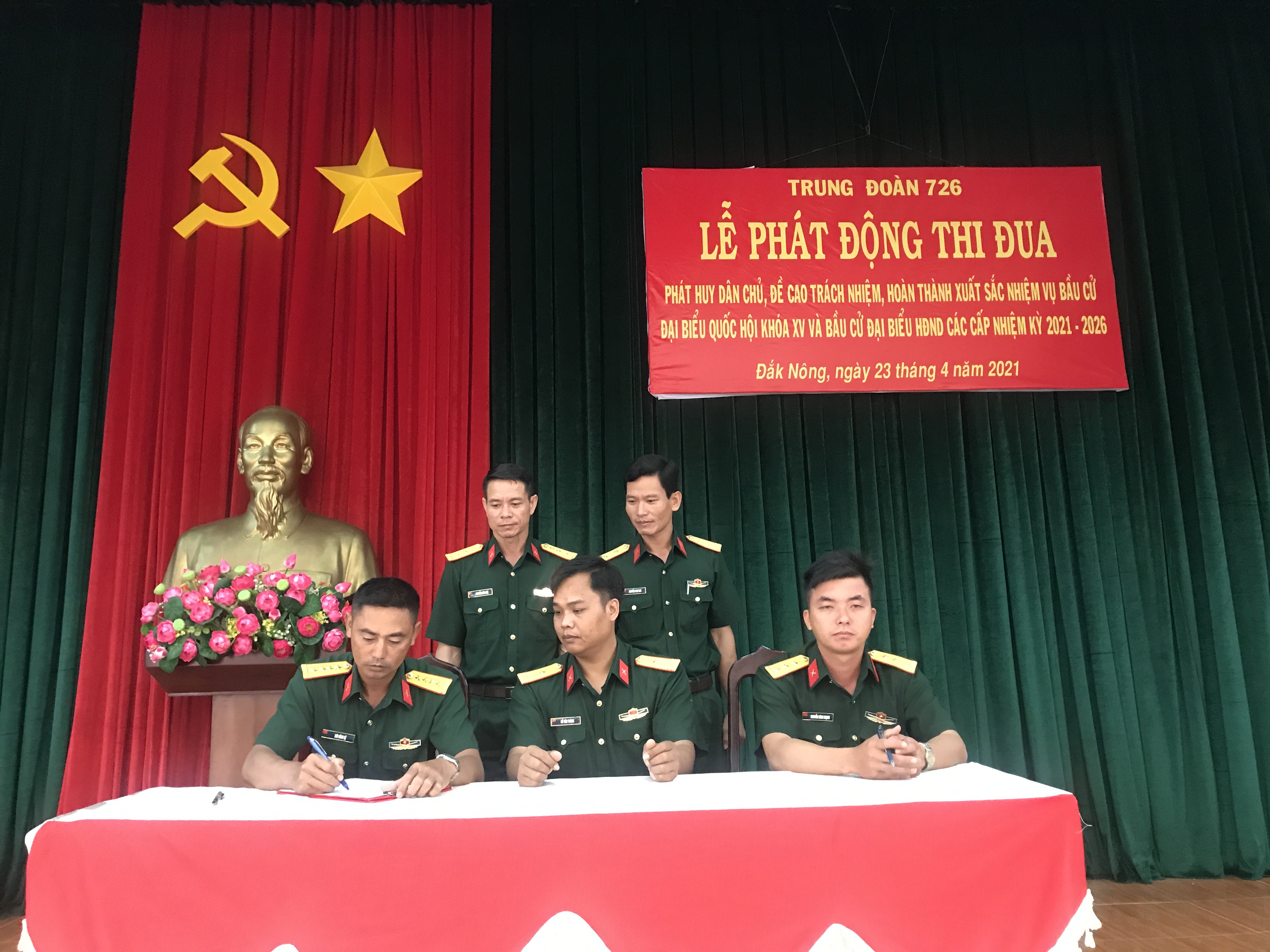 Trung đoàn 726 phát động đợt thi đua đột kích chào mừng bầu cử