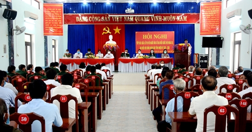 Thượng tướng Trần Quang Phương dự tiếp xúc cử tri tại huyện Ba Tơ, tỉnh Quảng Ngãi