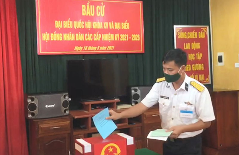 Bầu cử sớm ở huyện đảo Trường Sa, tỉnh Khánh Hòa

