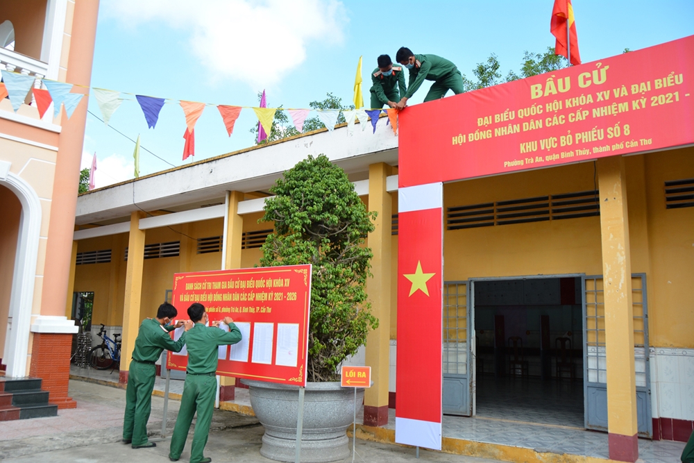 Tiểu đoàn Hóa học là đơn vị bỏ phiếu số 8, phường Trà An, quận Bình Thủy, TP Cần Thơ.