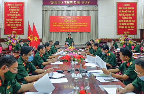 Đảng ủy Quân khu 9 sơ kết thực hiện Nghị quyết Trung ương 4 khóa XII