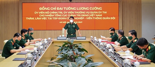 Đại tướng Lương Cường thăm, làm việc với Tập đoàn Công nghiệp - Viễn thông Quân đội

​