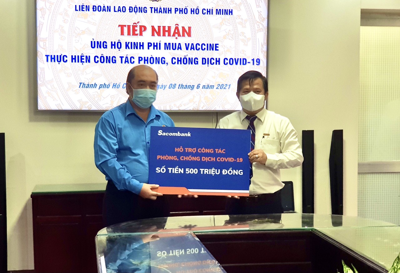 Ủng hộ 800 triệu đồng mua vaccine phòng Covid-19 cho người lao động
