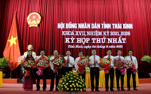 Hội đồng nhân dân tỉnh Thái Bình bầu thành công lãnh đạo tỉnh khóa mới