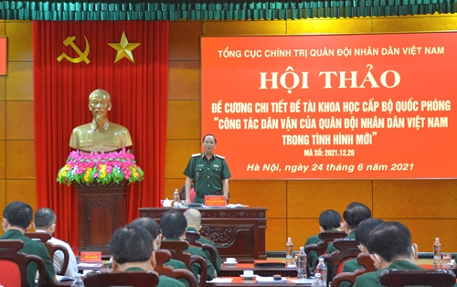 Hoàn thiện đề cương chi tiết Đề tài khoa học “Công tác dân vận của Quân đội nhân dân Việt Nam trong tình hình mới”
