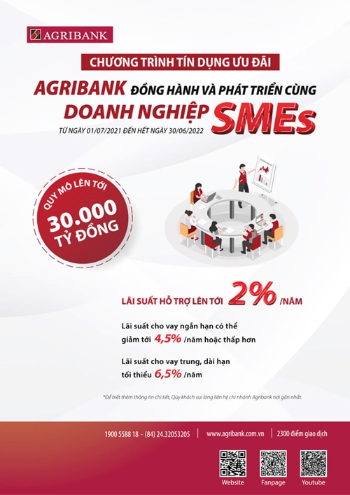 Agribank tiếp tục dành 30.000 tỷ đồng đồng hành cùng doanh nghiệp SMEs
