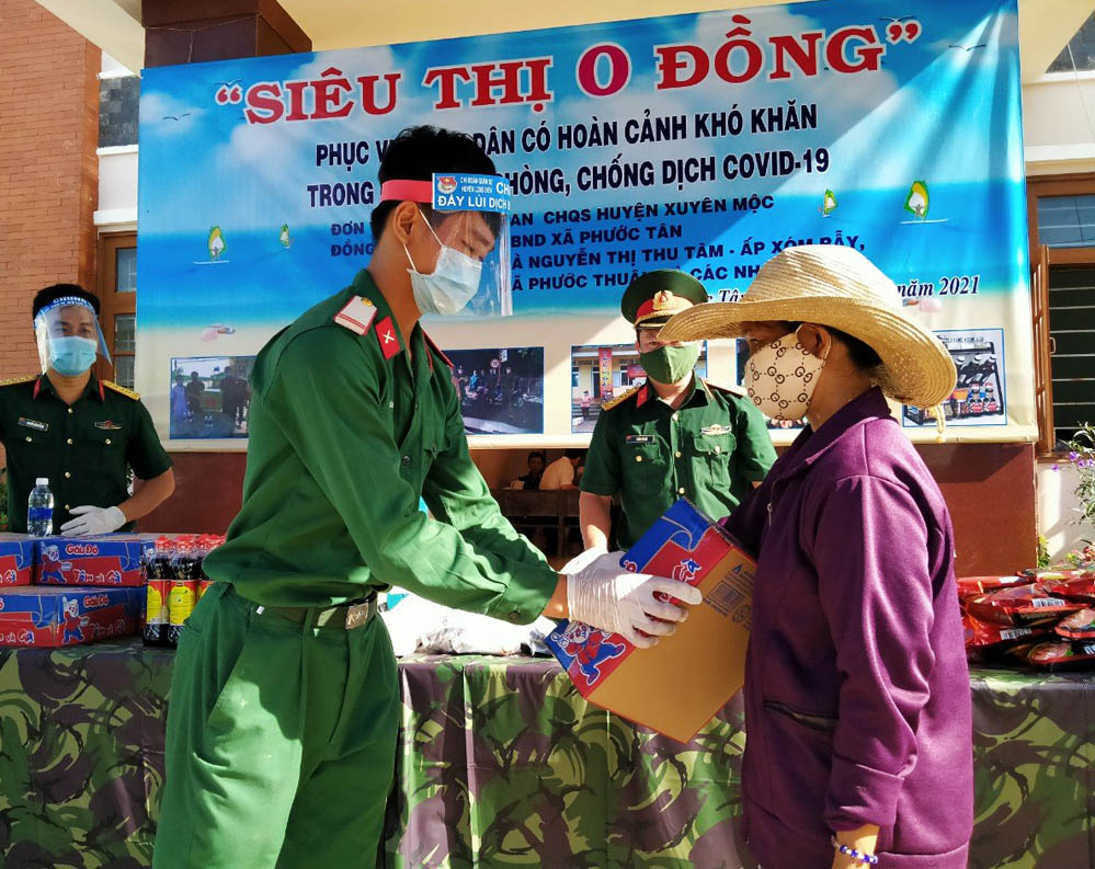 “Siêu thị 0 đồng” ấm tình quân - dân