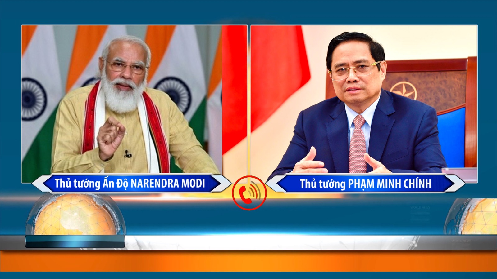 Thủ tướng Phạm Minh Chính điện đàm với Thủ tướng Ấn Độ Narendra Modi