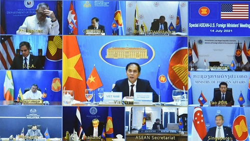Hội nghị trực tuyến đặc biệt Bộ trưởng Ngoại giao ASEAN-Hoa Kỳ