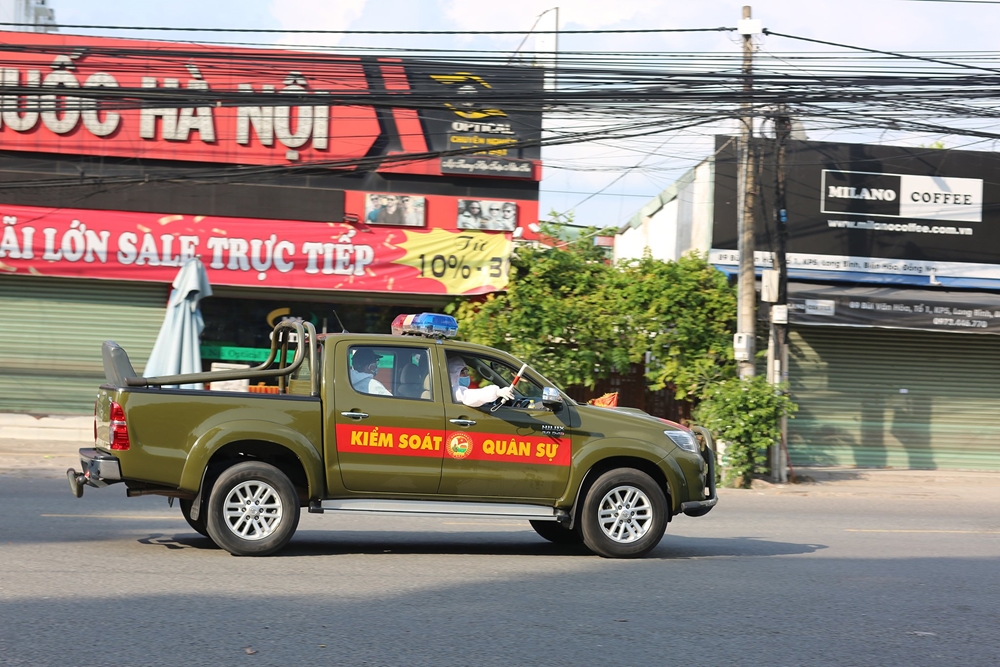 Lực lượng Kiểm soát Quân sự phối hợp tuần tra địa bàn.