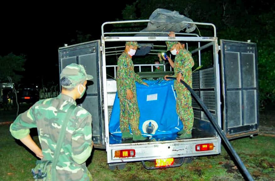 Các lực lượng pha dung dịch khử khuẩn.