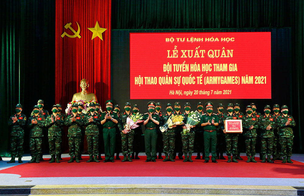 Binh chủng Hóa học tổ chức lễ xuất quân cho Đội tuyển Hóa học tham dự Army Games 2021
