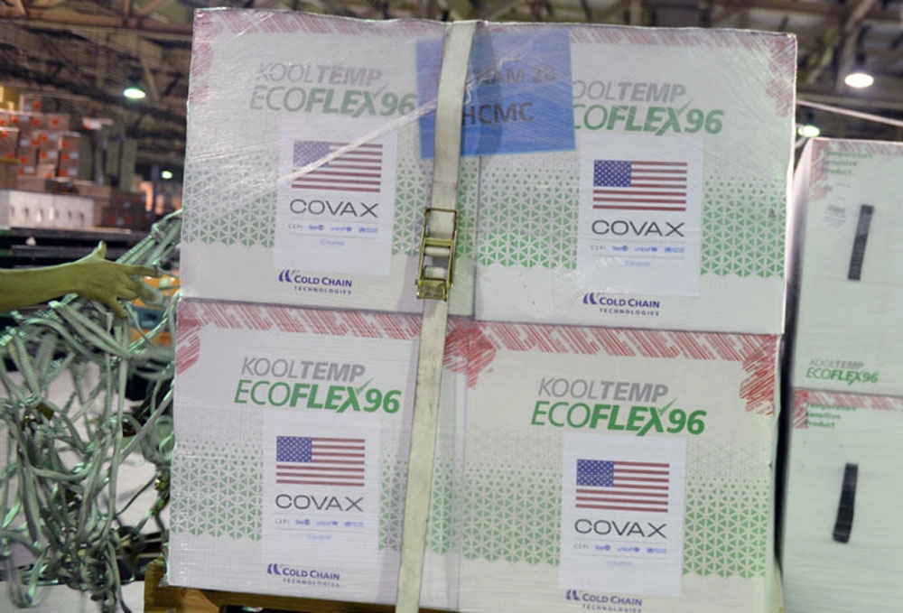 Đây là lô gồm 1,5 triệu liều vaccine Moderna trong số 3 triệu liều mà Chính phủ Hoa Kỳ hỗ trợ Việt Nam phòng, chống dịch Covid-19.