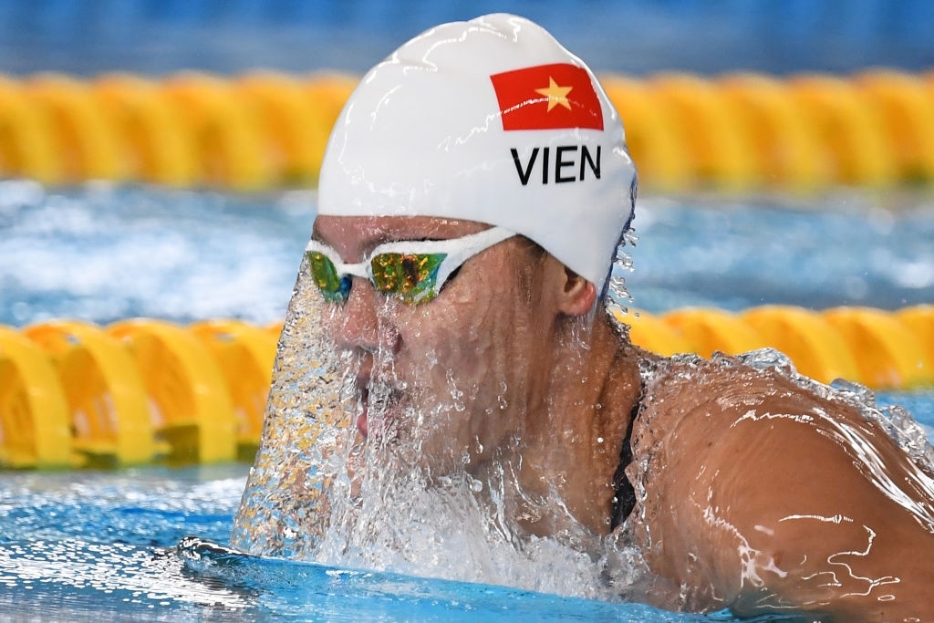 Vận động viên Ánh Viên dừng bước ở vòng loại 200m bơi tự do