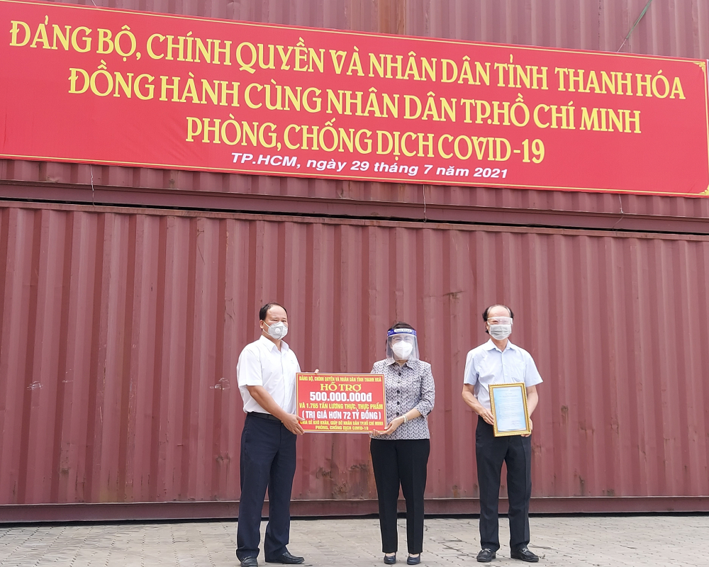 TP Hồ Chí Minh tiếp nhận hơn 1.765 tấn lương thực, thực phẩm tỉnh Thanh Hóa hỗ trợ