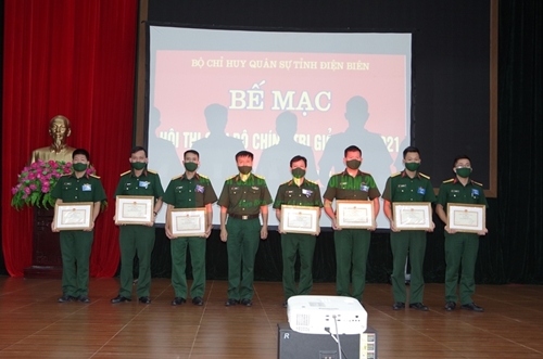 Bộ CHQS tỉnh Điện Biên tổ chức Hội thi cán bộ chính trị giỏi năm 2021

​