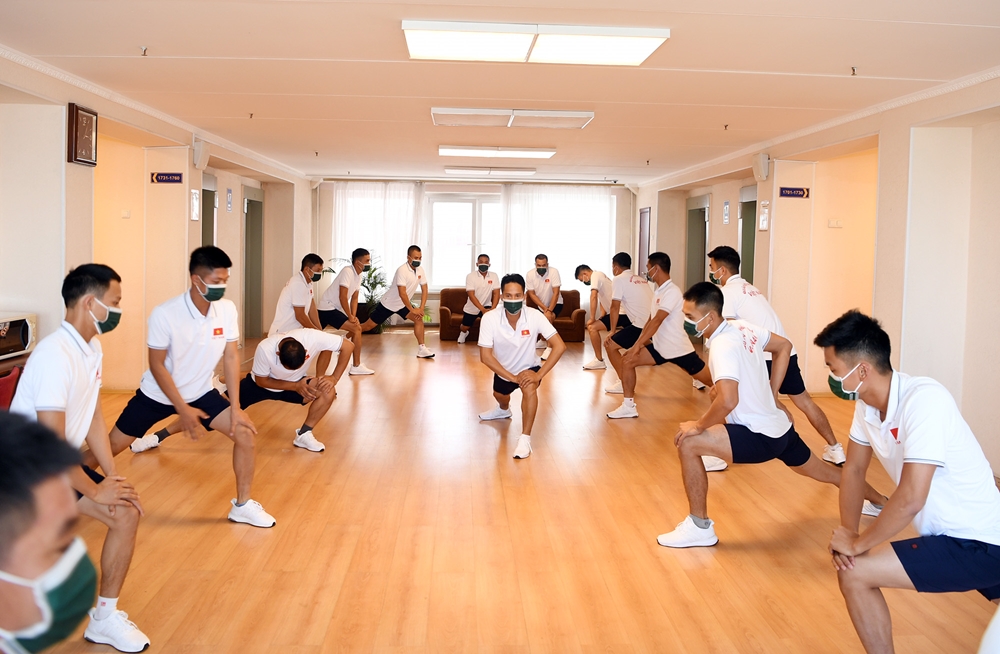 Thể lực là một trong những động tác được các vận động viên luôn chú trọng.