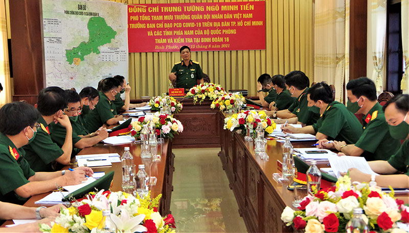 Bộ Quốc phòng kiểm tra công tác phòng, chống dịch tại Binh đoàn 16
