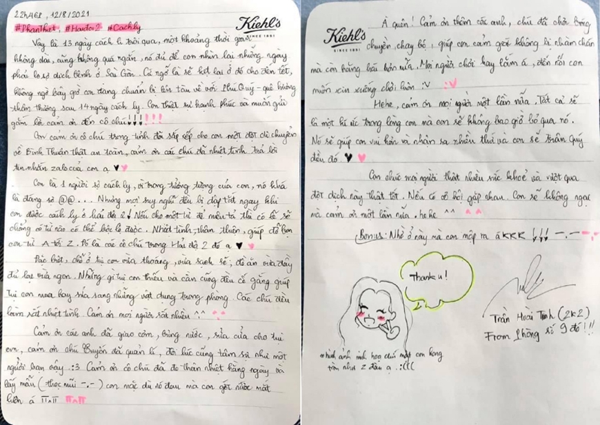 Những bức thư xúc động từ cơ sở cách ly