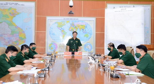 Thượng tướng Nguyễn Tân Cương làm việc về kết quả xây dựng đường tuần tra biên giới, đường Trường Sơn Đông
