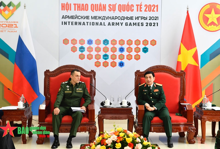 Đại tướng Phan Văn Giang tiếp Thứ trưởng Quốc phòng Liên bang Nga