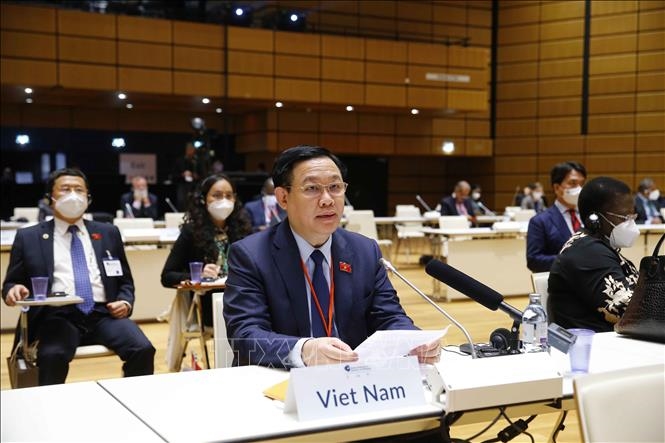 Chủ tịch Quốc hội Vương Đình Huệ tham dự Hội nghị các Chủ tịch Quốc hội thế giới lần thứ 5