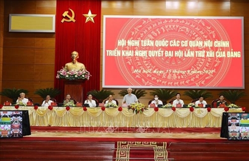Tổng Bí thư Nguyễn Phú Trọng dự Hội nghị toàn quốc các cơ quan nội chính triển khai Nghị quyết Đại hội lần thứ XIII của Đảng