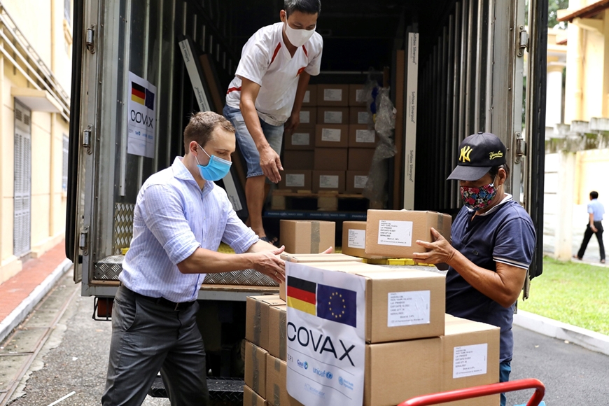 Chính phủ Đức hỗ trợ Việt Nam 852.480 liều vaccine qua cơ chế COVAX