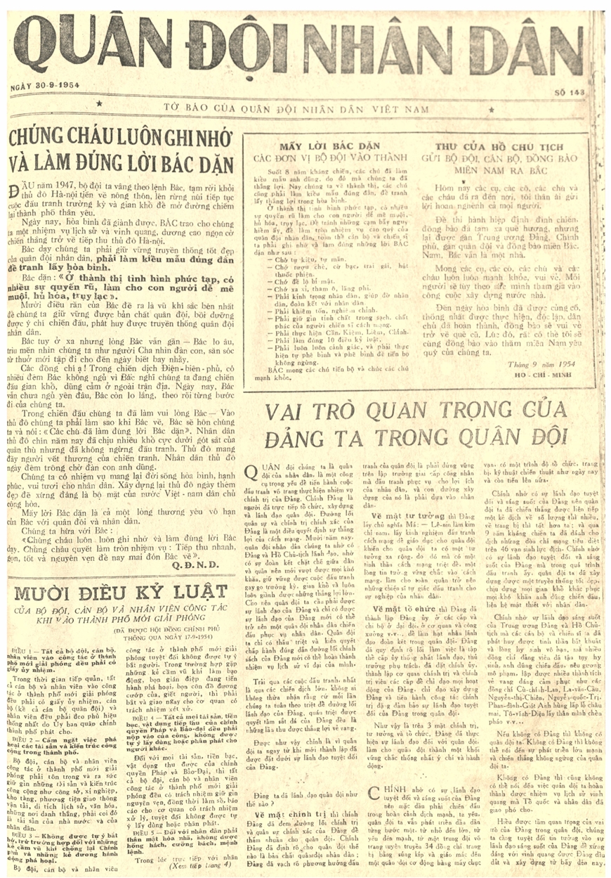 Ngày này năm xưa: 30-9-1964: Bác căn dặn thanh niên phải biết kết hợp giữa học tập và rèn luyện