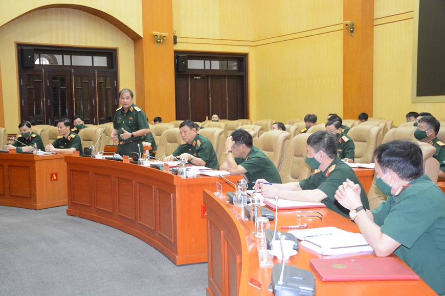 Thượng tướng Nguyễn Tân Cương chủ trì Hội nghị giao ban Bộ Tổng Tham mưu