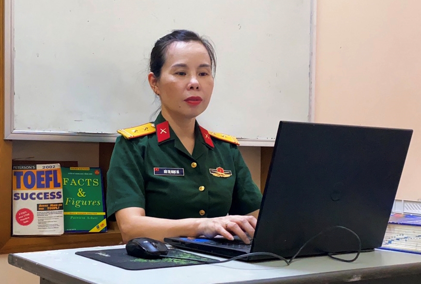 Trung tá Bùi Thị Ngọc Hà.