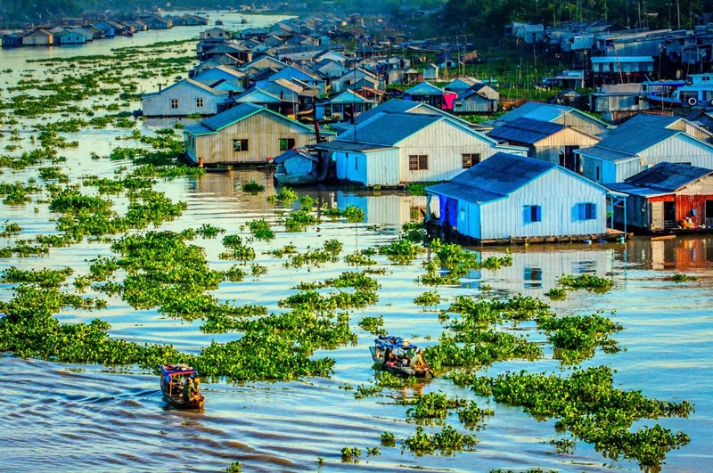 Đồng bằng sông Cửu Long mùa nước nổi. Ảnh: Hiền Nhiên
