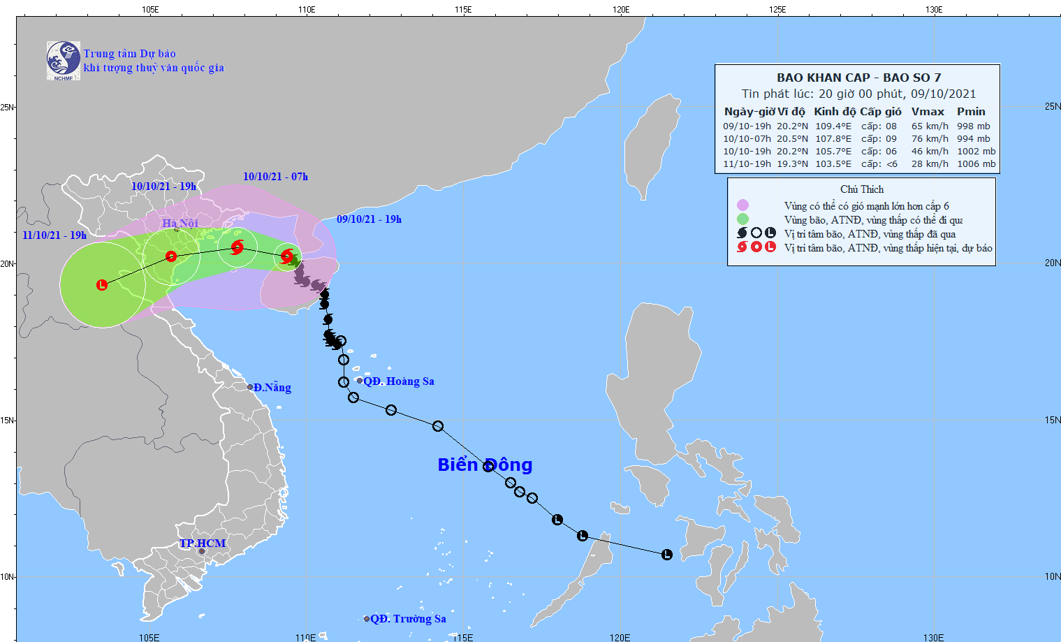 Ảnh hưởng của bão số 7, các tỉnh Đông Bắc Bộ có mưa rất to
