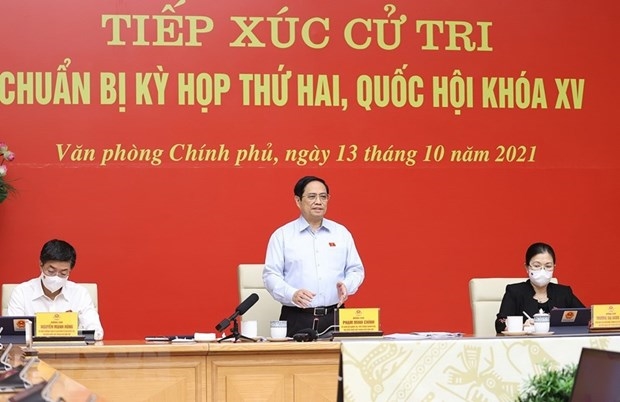 Thủ tướng Phạm Minh Chính và Đoàn đại biểu Quốc hội thành phố Cần Thơ tiếp xúc cử tri trước Kỳ họp thứ hai, Quốc hội khoá XV