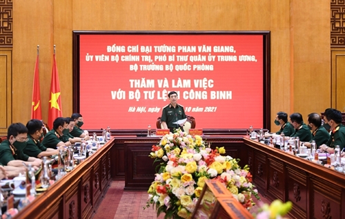 Đại tướng Phan Văn Giang thăm và làm việc với Binh chủng Công binh
