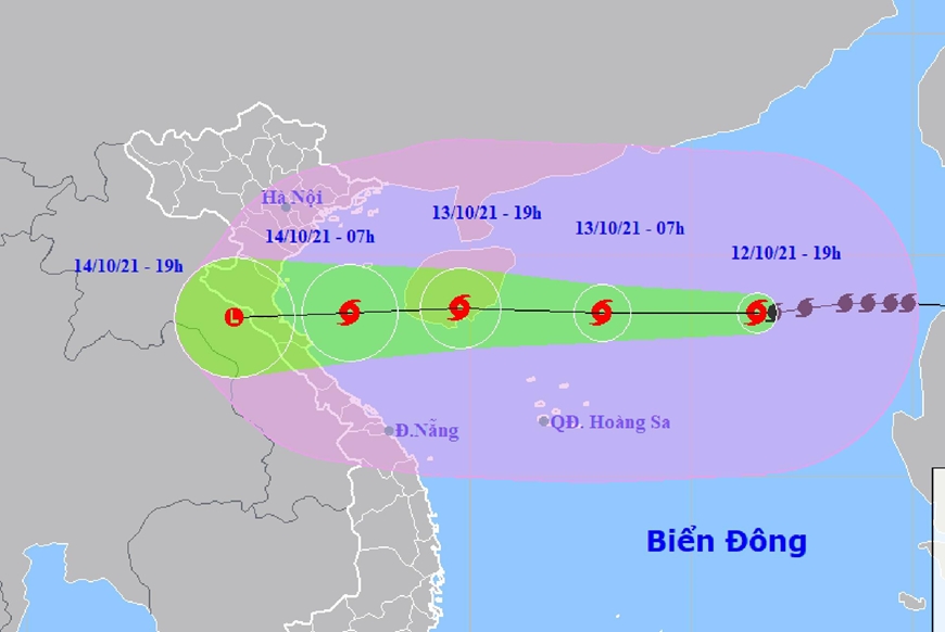 Bão số 8 sẽ đi sâu vào đất liền khu vực từ Thanh Hóa đến Quảng Bình