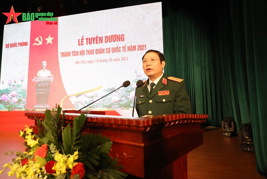 Bộ Quốc phòng tuyên dương thành tích Hội thao Quân sự Quốc tế (Army Games 2021)