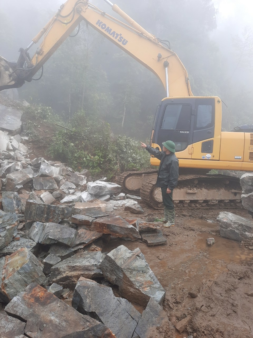 Đoàn Kinh tế - Quốc phòng 345 khắc phục sạt lở đất đá