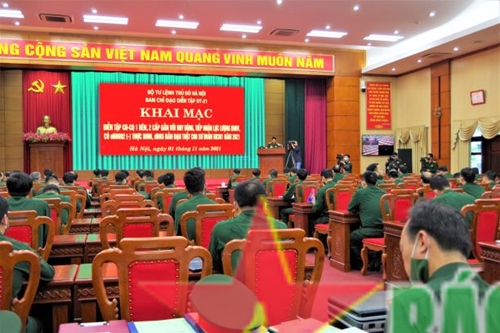 Sư đoàn 301, Bộ tư lệnh Thủ đô Hà Nội khai mạc diễn tập năm 2021