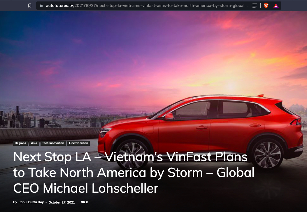 VinFast - tiên phong trên hành trình xe điện