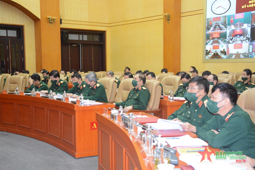 Thượng tướng Nguyễn Tân Cương chủ trì Hội nghị Rút kinh nghiệm về chấp hành kỷ luật Quân đội, pháp luật Nhà nước