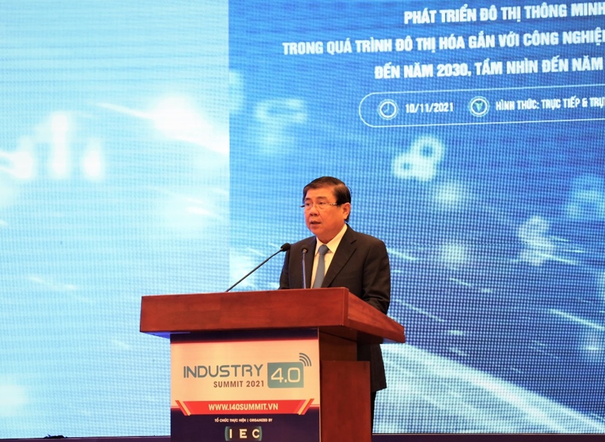 Đồng chí Nguyễn Thành Phong, Ủy viên Trung ương Đảng, Phó trưởng Ban Kinh tế Trung ương phát biểu tại hội thảo. Ảnh: THÀNH TRUNG