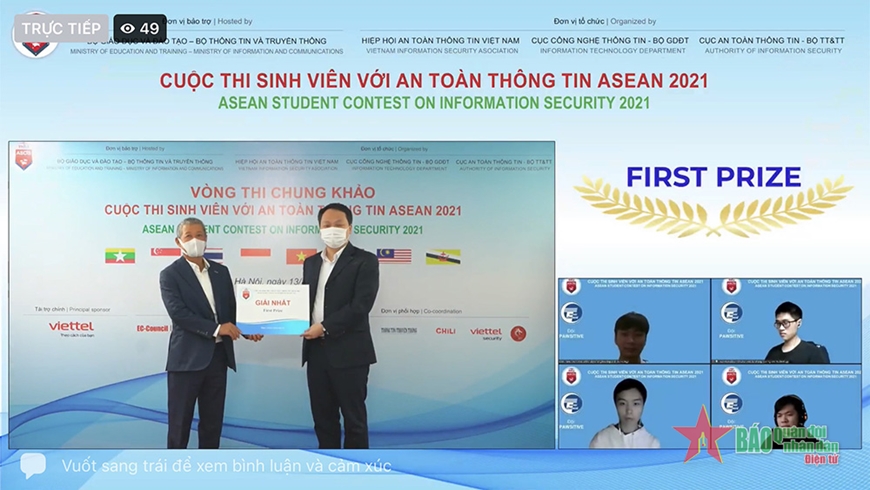 Đại học Quốc gia Hà Nội đoạt giải nhất cuộc thi Sinh viên với An toàn thông tin