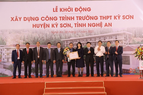 Tập đoàn Trung Nam tài trợ xây dựng công trình Trường THPT huyện Kỳ Sơn, Nghệ An