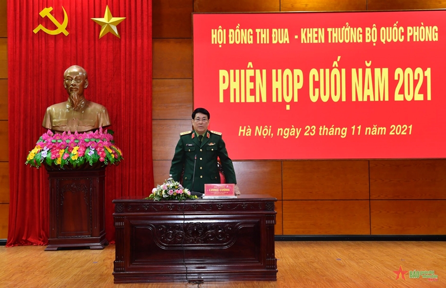 Đại tướng Lương Cường chủ trì phiên họp cuối năm Hội đồng Thi đua-Khen thưởng Bộ Quốc phòng