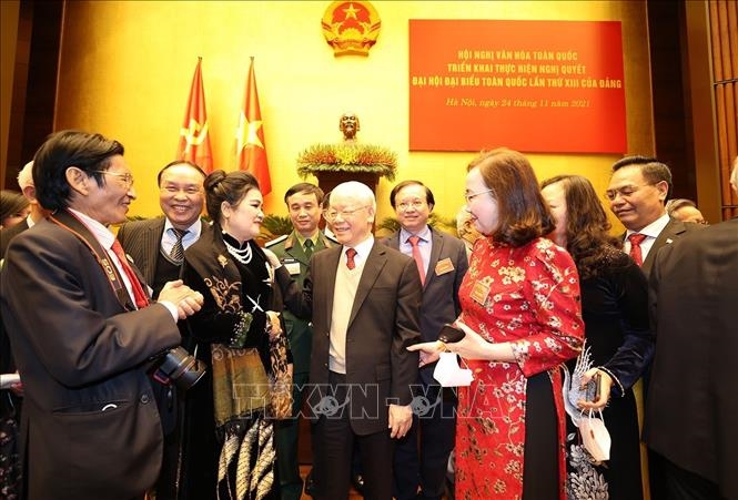 Tổng Bí thư Nguyễn Phú Trọng: Ra sức xây dựng, giữ gìn và phát huy những giá trị đặc sắc của nền văn hóa Việt Nam tiên tiến, đậm đà bản sắc dân tộc