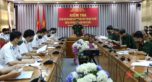 Bộ Quốc phòng kiểm tra kết quả xây dựng đơn vị vững mạnh toàn diện tại Bộ tư lệnh Vùng Cảnh sát biển 2