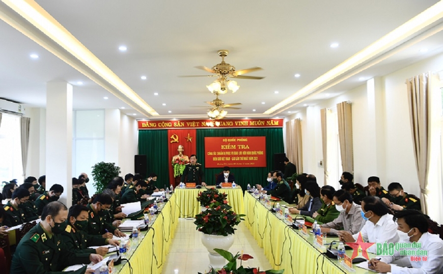 Thượng tướng Hoàng Xuân Chiến kiểm tra công tác chuẩn bị Giao lưu hữu nghị quốc phòng biên giới Việt Nam-Lào lần thứ nhất